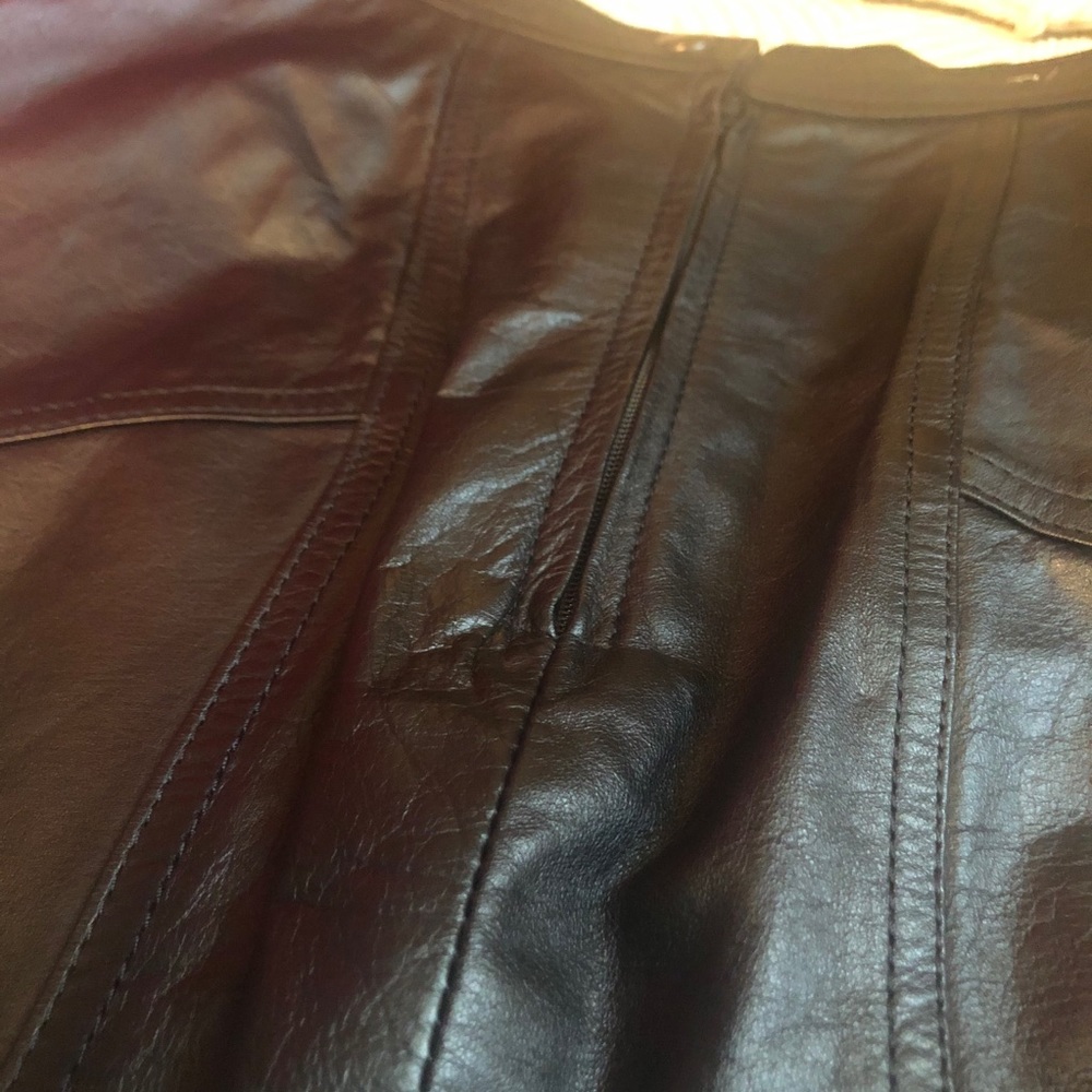 Genuine leather Pencil skirt VINTAGE - Picture 4 of 7